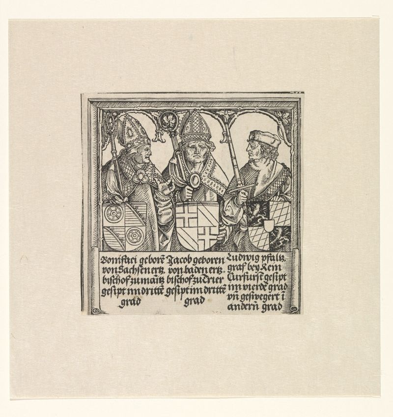 Aartsbisschoppen Bonifatius en Jacob, gravura em papel de Albrecht Dürer