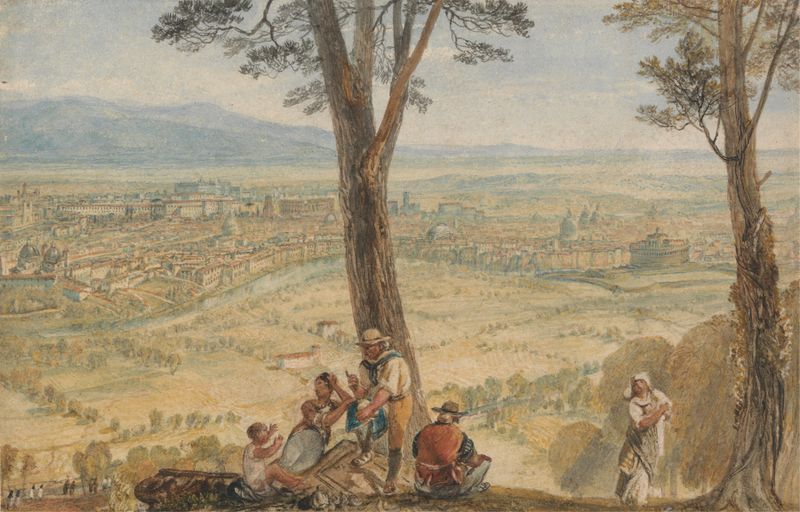 Landscape of Rome from Monte Mario, oil painting by Joseph Mallord William Turner