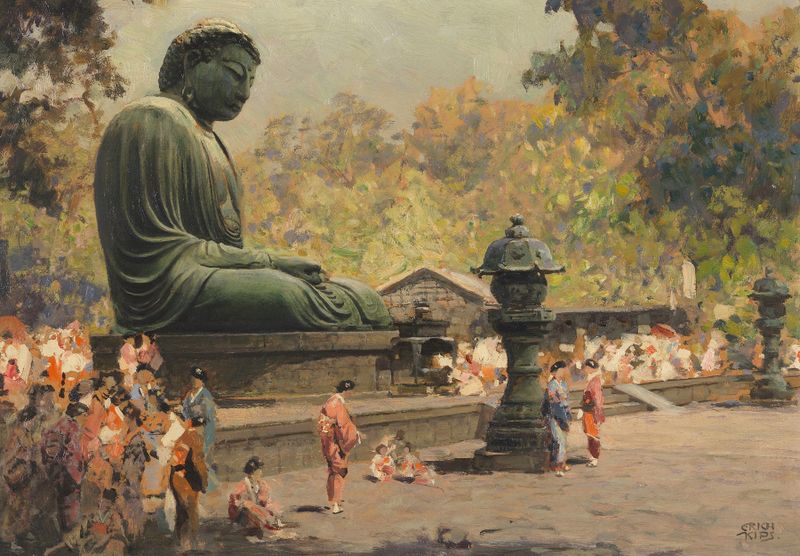 Buddhist sculpture of the great Buddha by Erich Kips, 1928