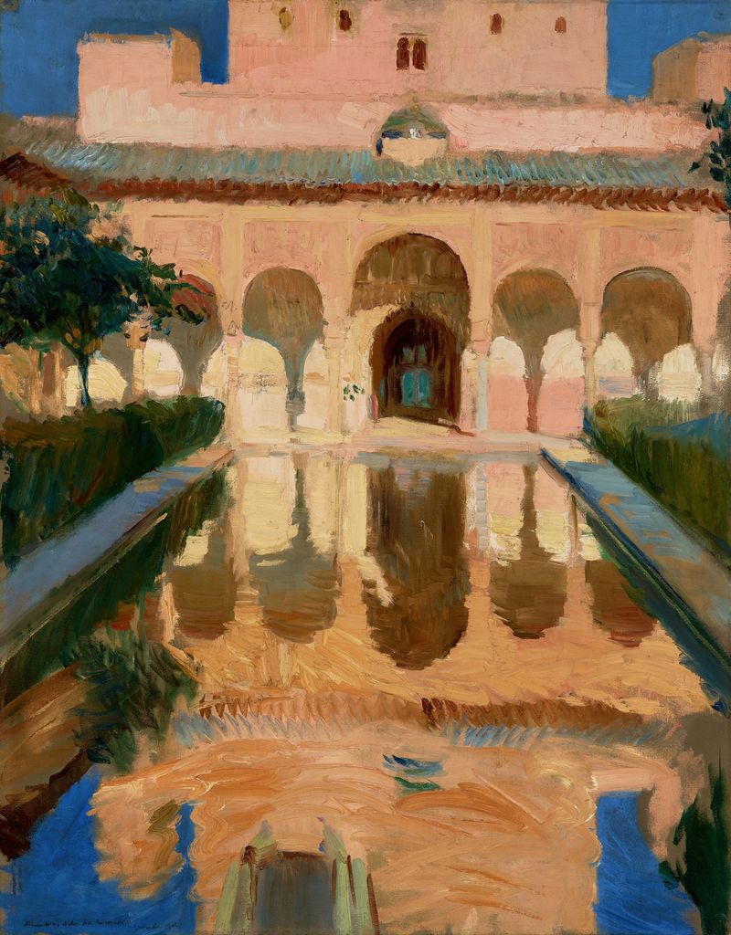 Vista interior do Salão dos Embaixadores, óleo sobre tela de Joaquín Sorolla
