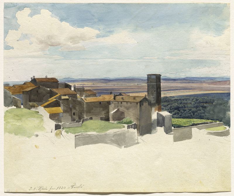 Landscape of Tivoli and the Roman Campagna by Johann Adam Klein, oil painting