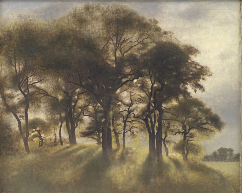 Near Fortunen, Jægersborg Deer Park, North of Copenhagen by Vilhelm Hammershøi, oil painting