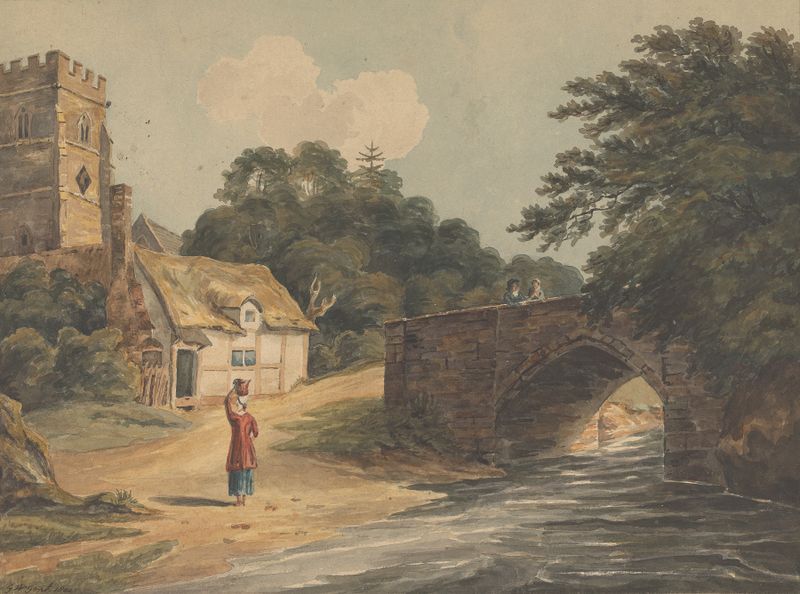 Boldre Church and Bridge, óleo sobre lienzo de G. W. Gent