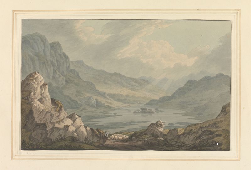 Landscape by Joseph Farington, depicting earthy tones and tranquility.