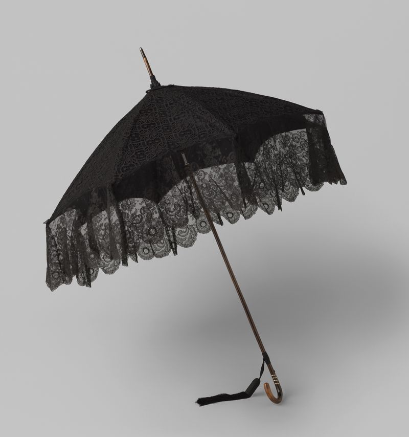 Arte decorativa com um guarda-chuva de renda de Gustav Schnitzler