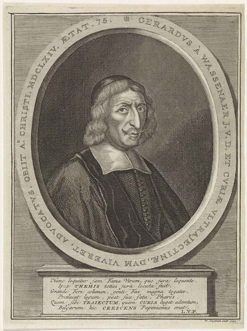 Retrato de Gerard van Wassenaer, grabado de Wouter Jongman