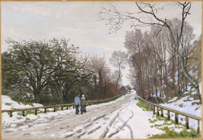 Road toward the Farm Saint-Siméon, óleo sobre tela de Claude Monet