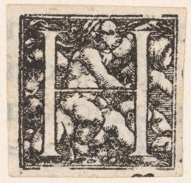 Obra figurativa em papel de Hans Holbein mostrando crianças interagindo.