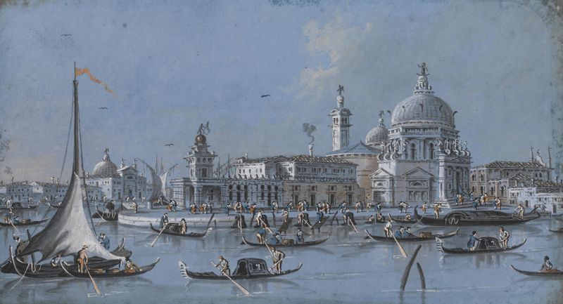 Santa Maria Della Salute, Venice, oil painting by Giacomo Guardi