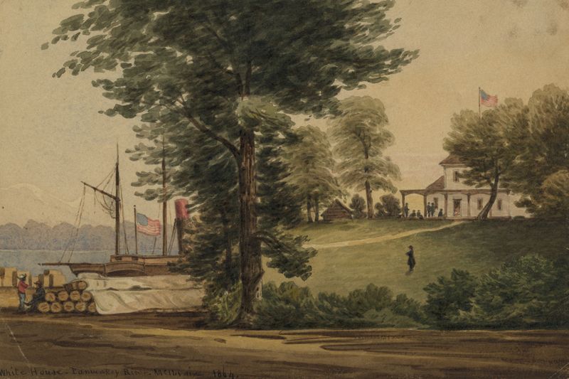 Landscape depicting the Pamunkey River by William McIlvaine, oil painting