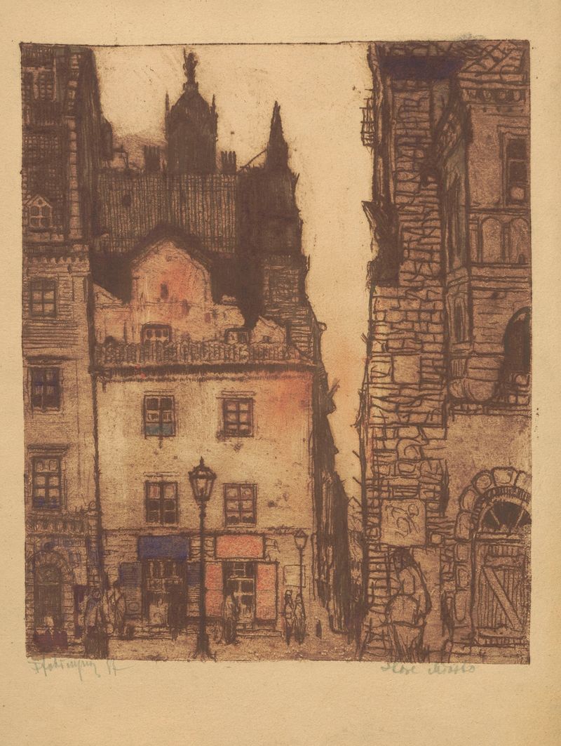 Paisagem da Cidade Velha de Feliks Jabłczyński, impressionismo
