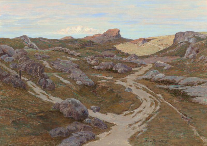 Path through a Rocky Landscape, óleo sobre tela de Stephen Parrish