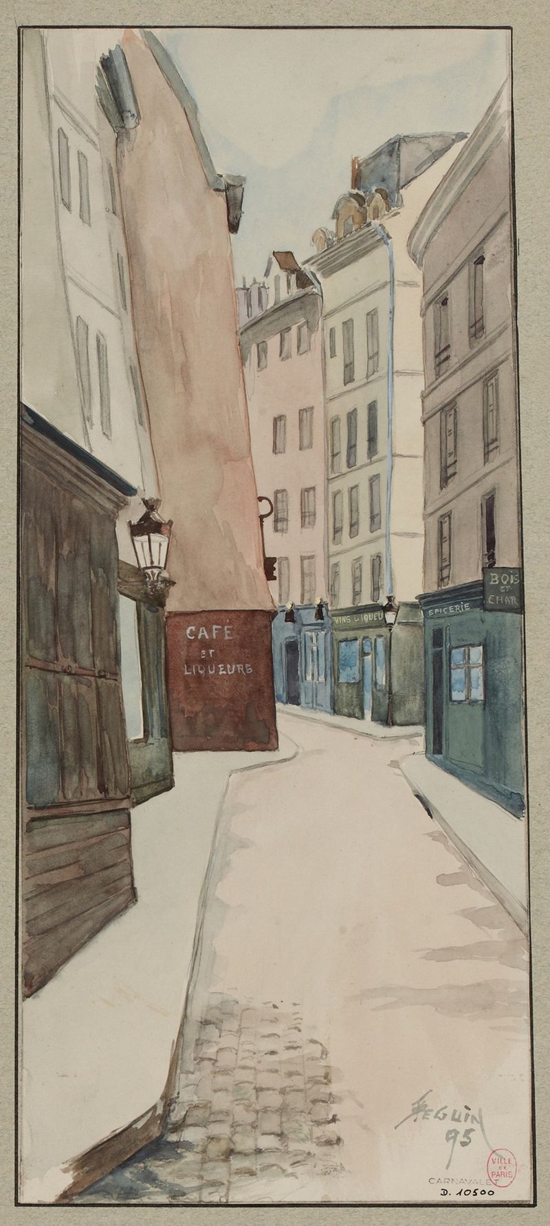 Rue de Lanneau de F. Séguin, que representa una escena de calle tranquila, medio desconocido.