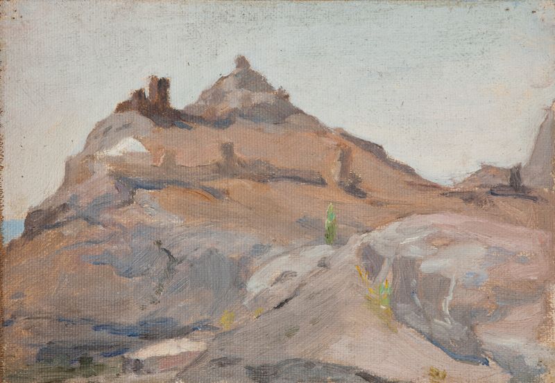 Paisaje con azules y verdes de Jan Ciągliński, 1904
