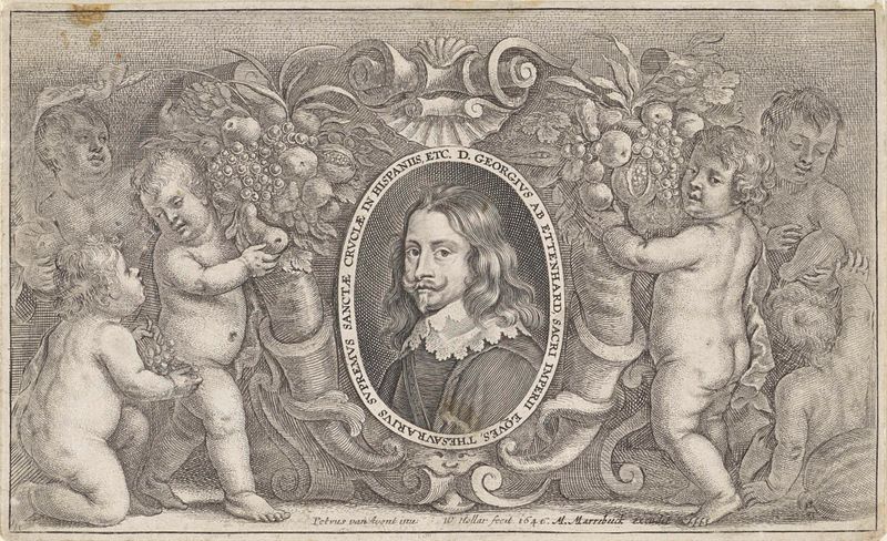 Retrato de Georg von Ettenhard, gravura de Wenceslaus Hollar