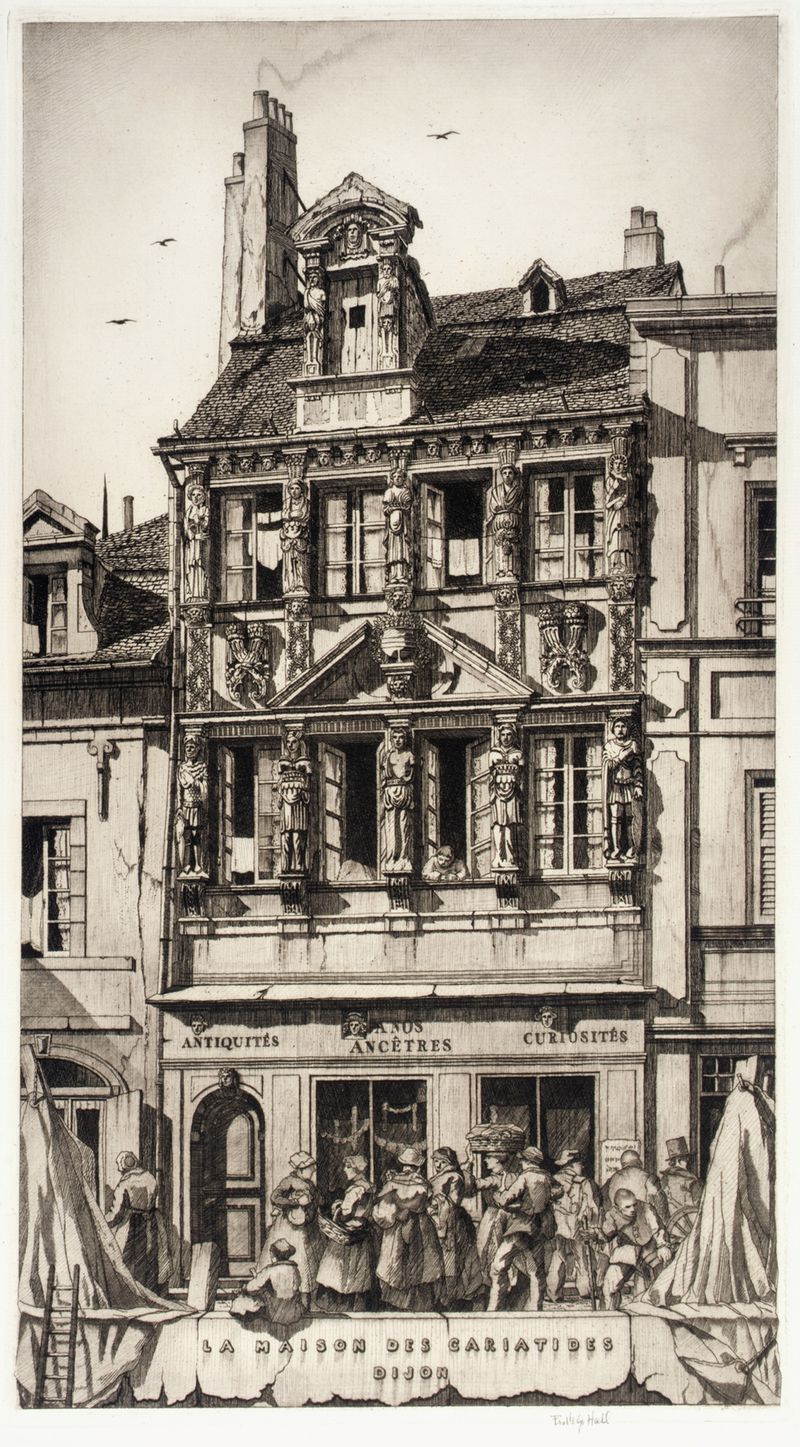 La Maison des Cariatides, architecture by Frederick G. Hall, 1925