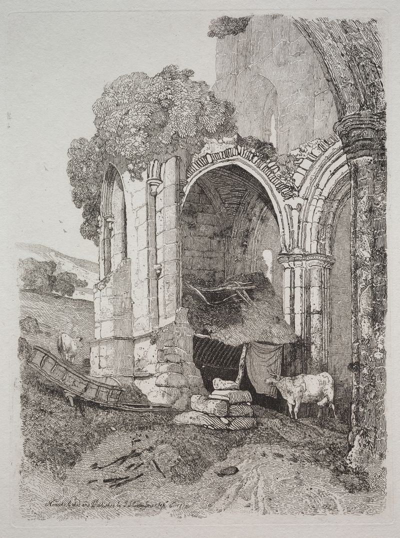 Rievaulx Abbey, Yorkshire by John Sell Cotman, watercolor on paper