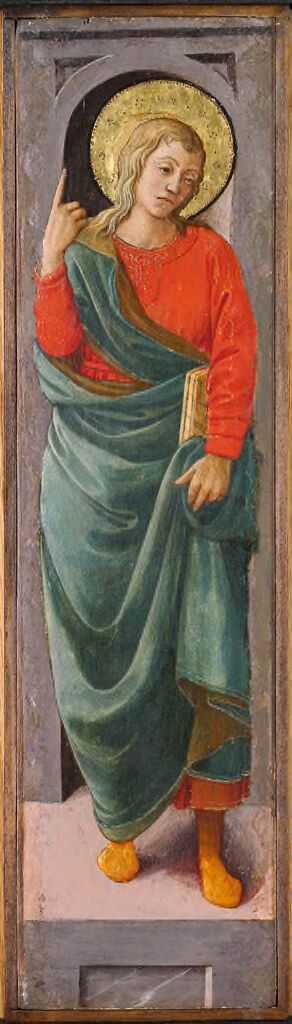 San Juan Evangelista, temple sobre tabla de Filippo Lippi