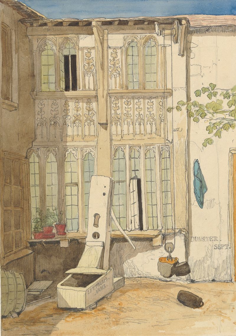 Ink on paper drawing by Rev. James Bulwer depicting a landscape
