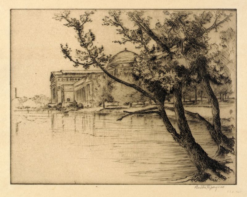 Fine Arts Building, Looking West by Bertha Jaques, Art Nouveau
