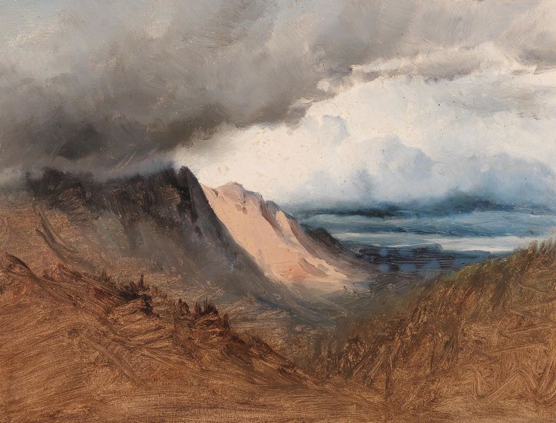 Gosaukamm Mountain Massif oil painting by August Schaeffer von Wienwald