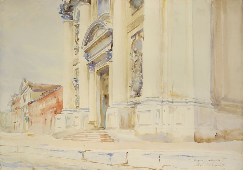 Arquitetura de Santa Maria dei Gesuati por John Singer Sargent, pintura a óleo