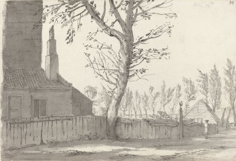 High Street at the Manor House, arquitetura de Samuel Hieronymus Grimm, 1772