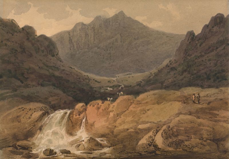 Cader Idris landscape by Francis Nicholson, oil on canvas