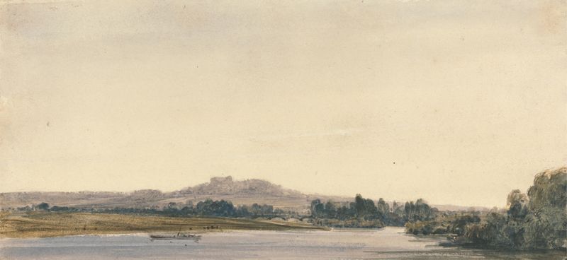 Paisaje con Mont-Valérien, pintura al óleo de William Callow