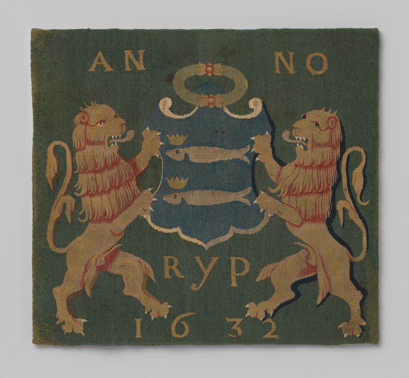 Tapiz con el escudo municipal de De Rijp, 1632, artista desconocido