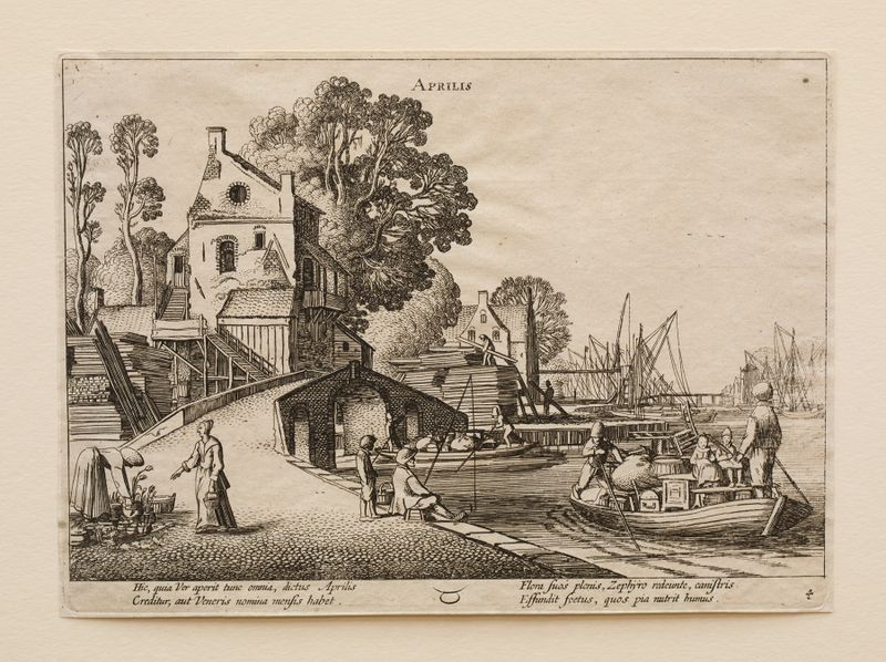 Engraving by Jan van de Velde depicting a vibrant spring landscape with soft light