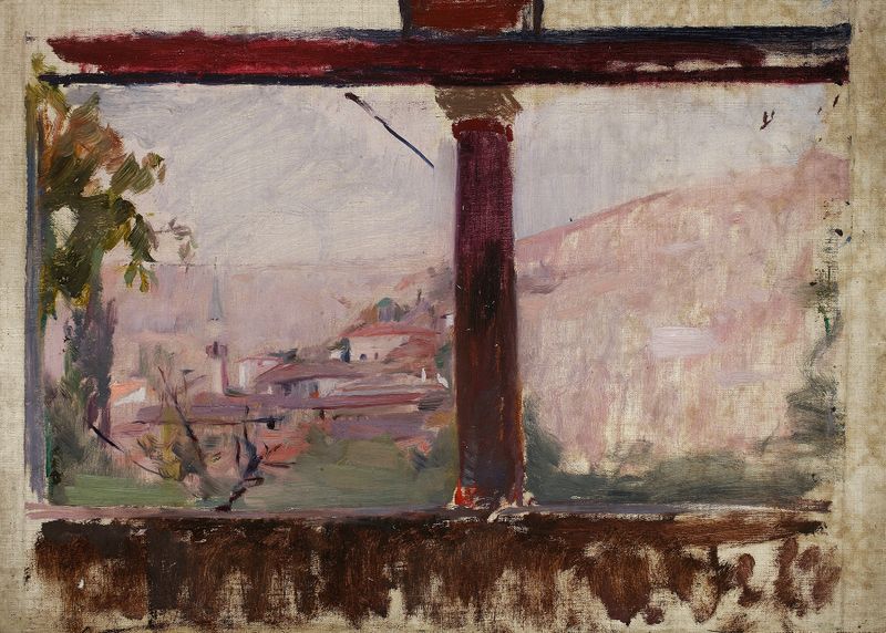 Pintura al óleo de Jan Ciągliński que muestra la casa de verano de Maria Potocka en Bakhchisaray