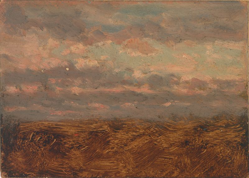 Pintura al óleo de Jasper Francis Cropsey con follaje de otoño y juego de luces