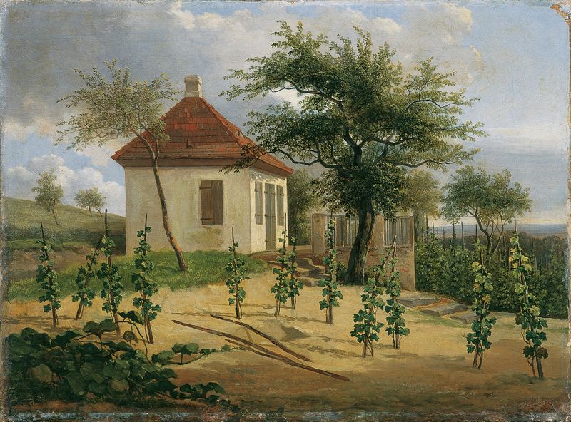 Pavillon auf Dr. Körners Weinberg bei Loschwitz, oil painting by Karl Gottfried Traugott Faber