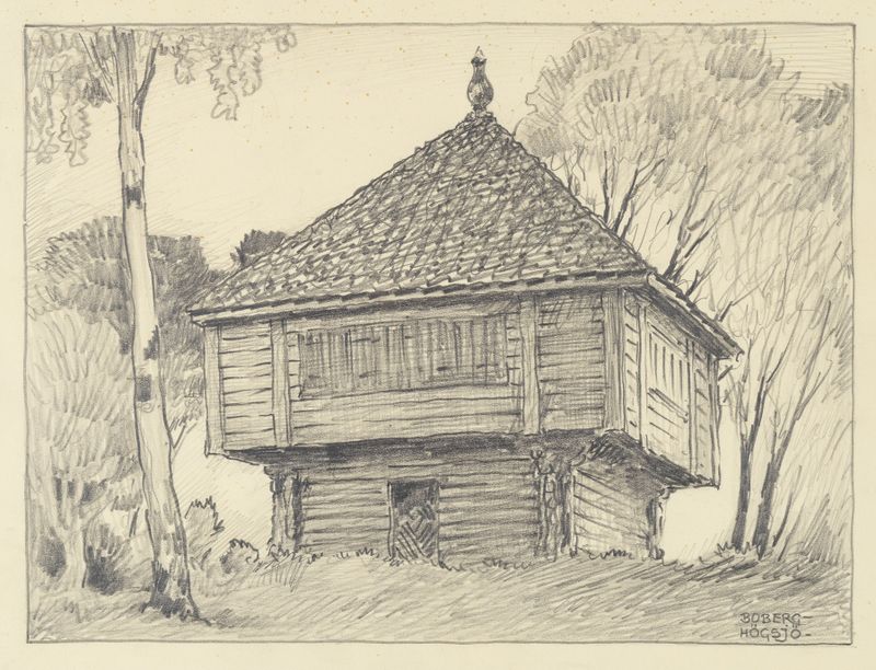 Högsjö de Ferdinand Boberg, paisaje impresionista con agua y árboles
