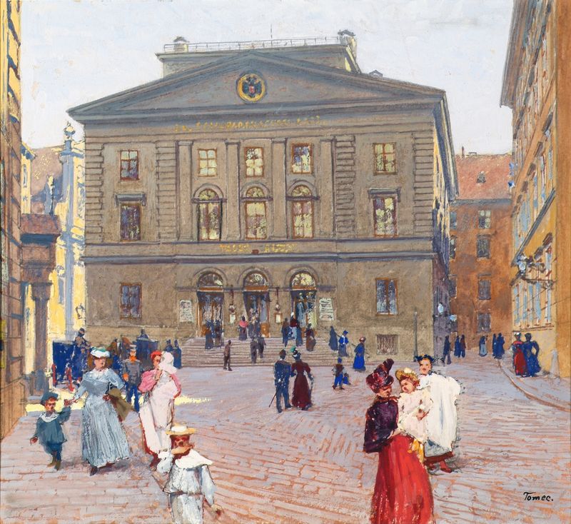 Facade of Das Postsparkassengebäude in Wien by Jindřich Tomec