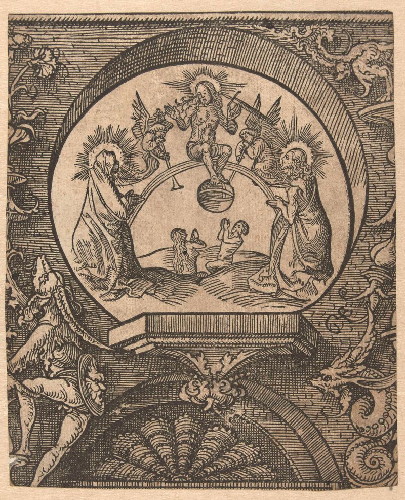 Het Laatste Oordeel, obra en papel de Jacob Cornelisz van Oostsanen que representa a Cristo juzgando almas
