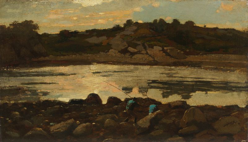 Paisagem de Lobster Cove por Winslow Homer, óleo sobre tela