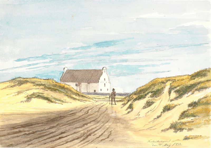 Frederikshavns gamle kirke, oil on canvas by Martinus Rørbye