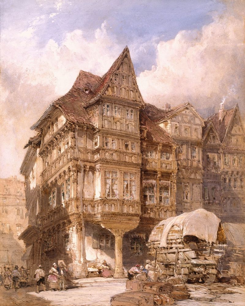 Casa de Albrecht Durer em Nuremberg, aquarela sobre papel de William Callow
