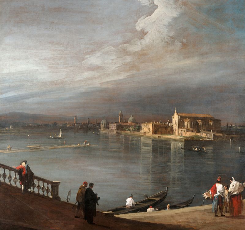 San Cristoforo, San Michele e Murano, óleo sobre tela de Canaletto