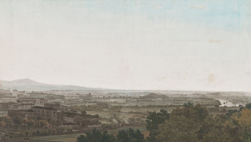 Vista panorámica de Roma desde la colina Aventina de Giovanni Battista Lusieri