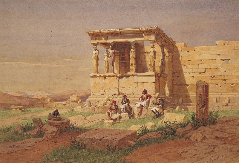 The Prostasis (portico) of the Caryatids de Carl Friedrich Heinrich Werner, medio desconocido