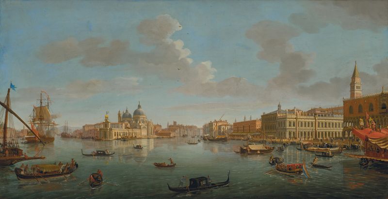 The Molo, Venice, oil on canvas by Gaspar Van Wittel