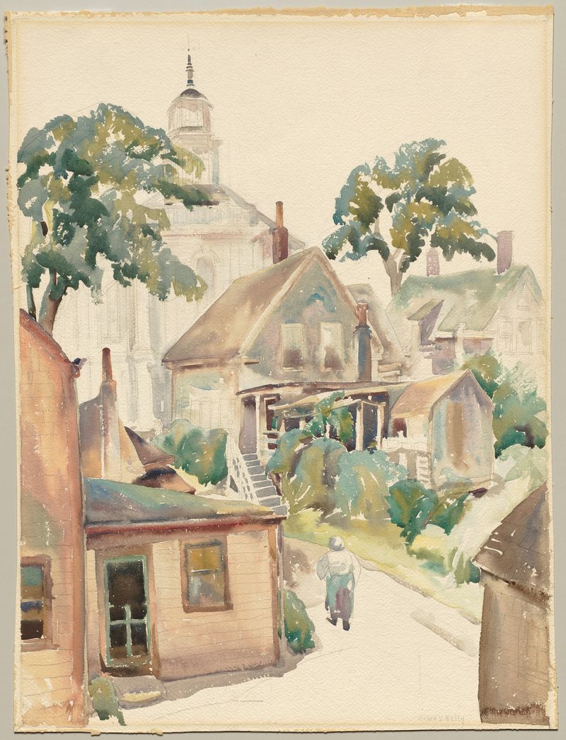 Provincetown Having Its Morning Fog, óleo sobre tela de Grace V. Kelly