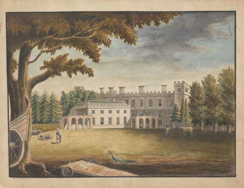 Syon House, London by William Beilby, watercolor on paper, featuring lush botanical motifs and architectural details.