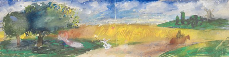 Field by Zygmunt Waliszewski, expressionism, landscape