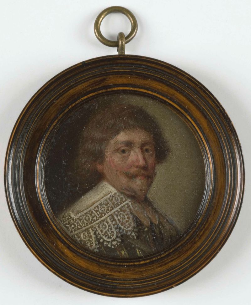 Retrato de Frederik Hendrik, prins van Oranje, meio metálico por artista desconhecido