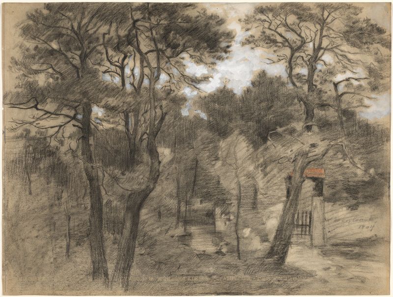 Landscape de Lovis Corinth, impressionismo, retratando grama exuberante e luz solar.