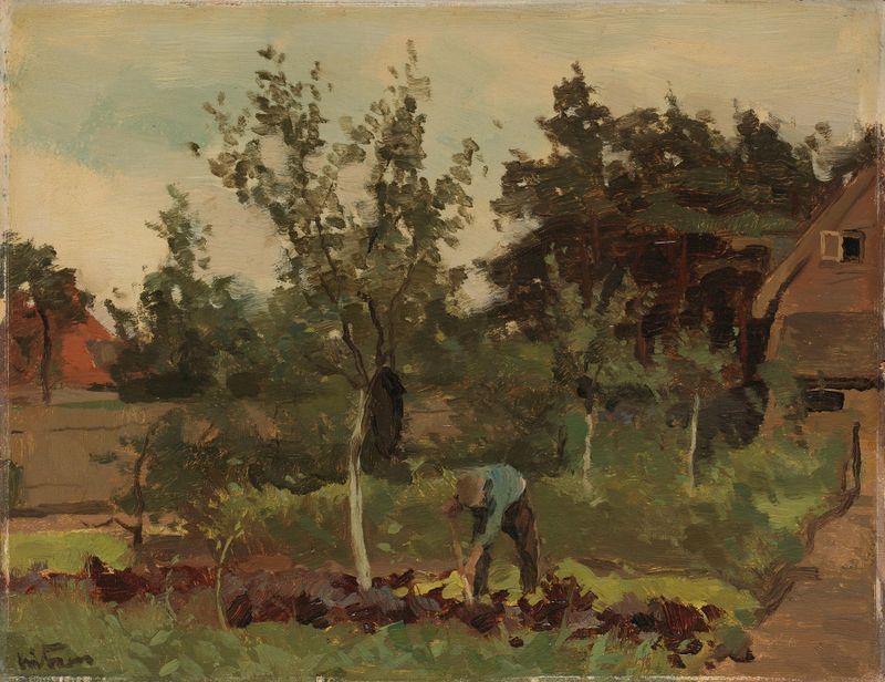 Cena botânica com plantas, pintura a óleo de Willem Witsen